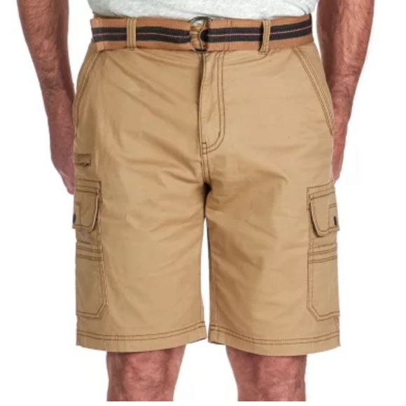 NWT Iron Co. Men’s Cargo Shorts Stretch Performance Hybrid Tan Size‎ 38 - Picture 1 of 6